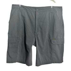 Stanley Utility Cargo Shorts Men 42 Gray Stretch Flex Technology Rip Stop Pocket